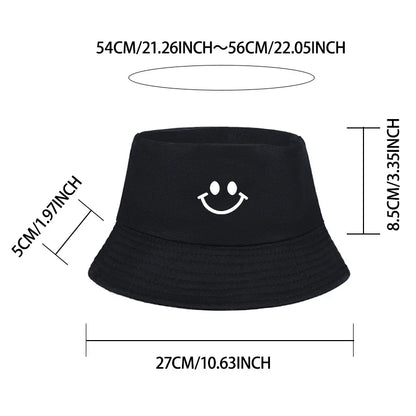 Smiley Face Fisherman Hat for Kids | Cute UV Protective Foldable Sun Hat