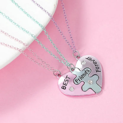 Heart-shaped Best Friend Necklace Set | BFF Friendship Jewelry for Girls