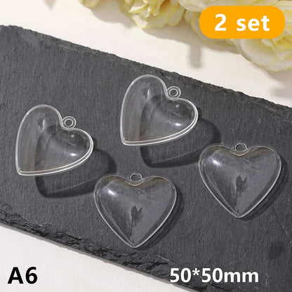 2pcs Pet Hair Keepsake Box | Transparent Dog Cat Fur Storage for DIY Memorial Decor