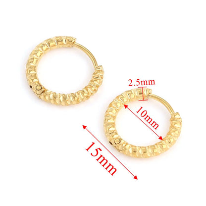 6pcs Stainless Steel Hoop Earrings Set | Hypoallergenic Korean Style Earrings for Women