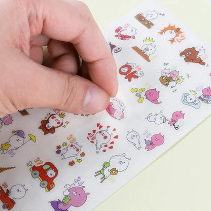 6Pcs Waterproof Cartoon Sticker Set | Cute DIY Decals for Laptops, Phones, and Planners