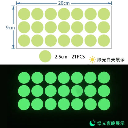 Glow in the Dark Wall Stickers | Luminous Dots Decals for Kids Room