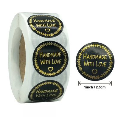 500pcs Handmade With Love Stickers | Baking Label Wedding Party Decoration Envelope Seal