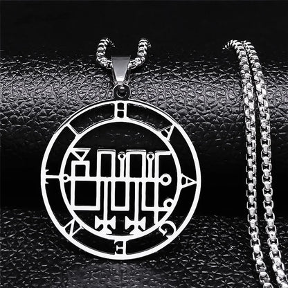 Astaroth Sigil Goetia Stainless Steel Necklace | Solomon Demon Seal Pendant Jewelry