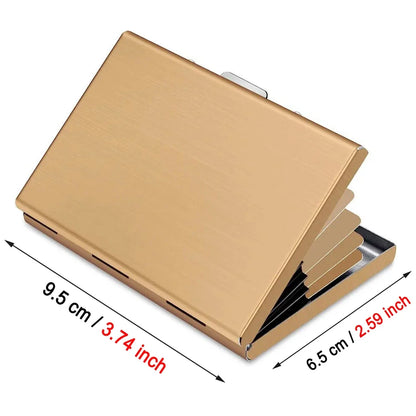 RFID Blocking Credit Card Holder | Slim Metal Wallet for 6 Cards