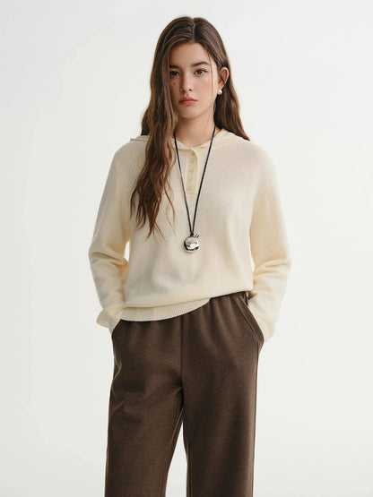 Winter Openwork Hooded Sweater Elegant Knit Pullover