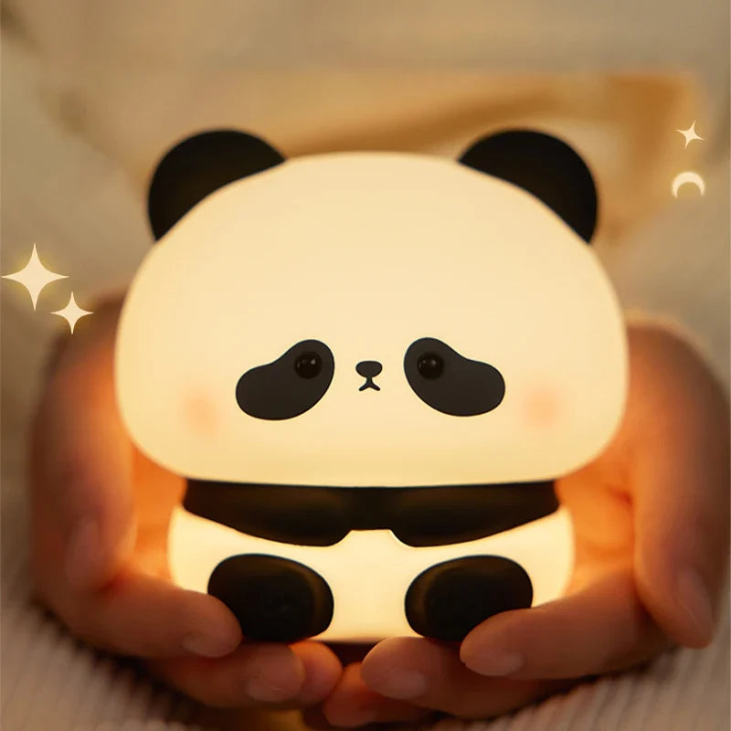 Animal Shaped Night light LED cute panda rabbit light USB charging timed bedside decoration Children's eye protection