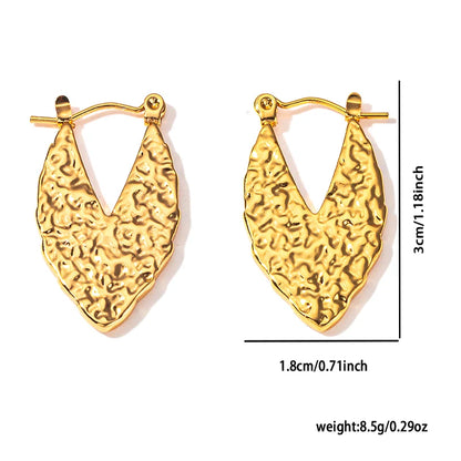 316L Stainless Steel Heart Hollow Irregular Earrings | Niche Drop Earrings for Women