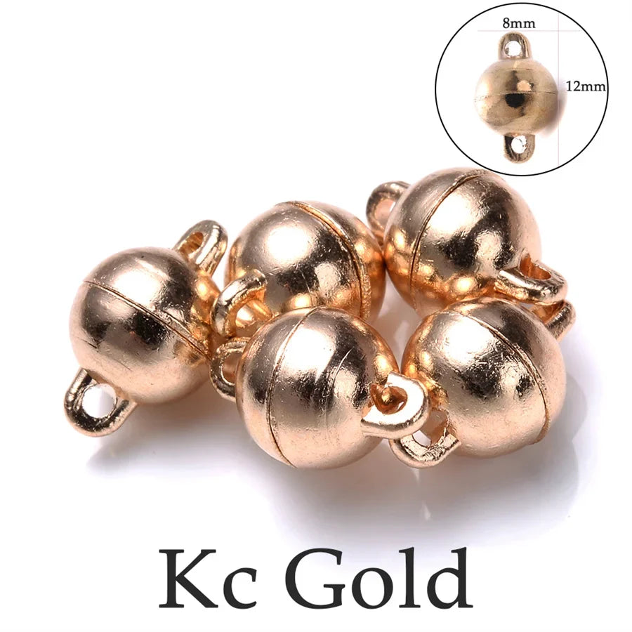 Heart Round Magnetic Clasps Set | DIY Jewelry Connector Charms