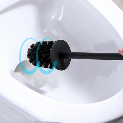Toilet Bowl Brush Holder Set – Hidden Compact Deep Cleaning Scrubber