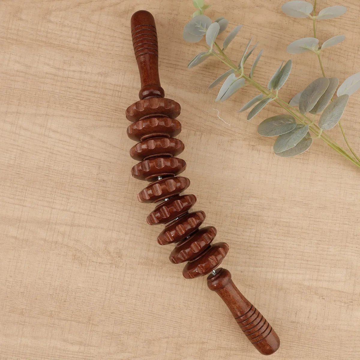 Wooden Therapy Massager Roller Trigger Point Massager Stick for Fascia Cellulite Muscle & Abdomen Body, Muscle Belly Relief Too