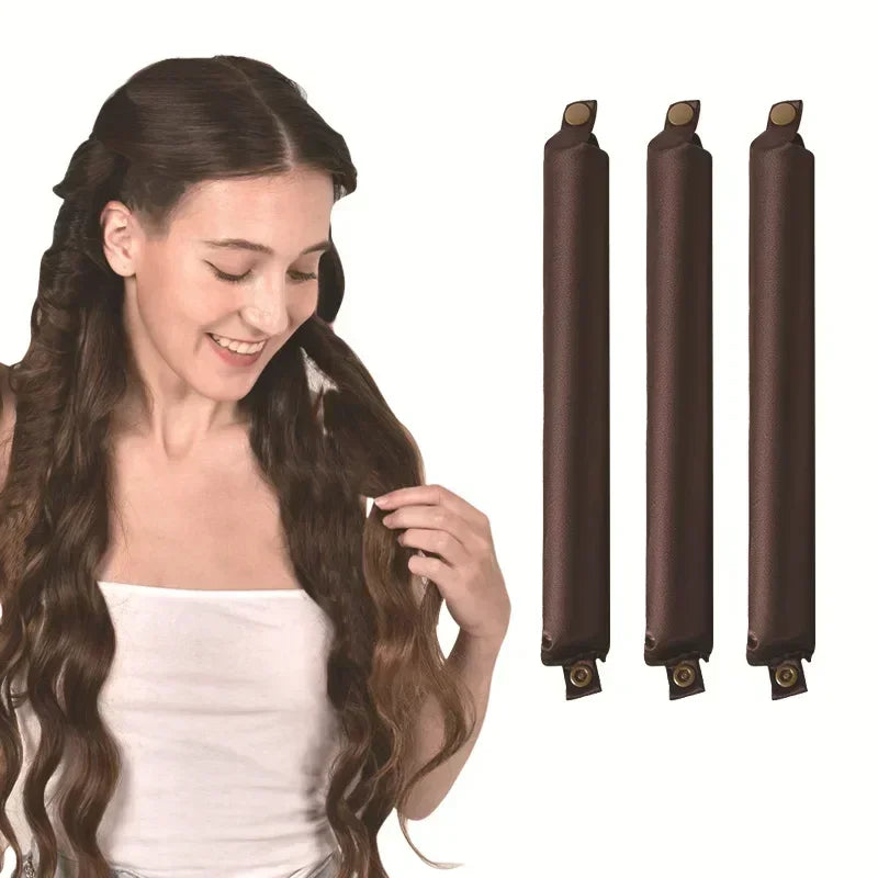 Satin Heatless Curling Rod Headband | No Heat Hair Curlers for Overnight Soft Curls
