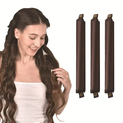 Satin Heatless Curling Rod Headband | No Heat Hair Curlers for Overnight Soft Curls
