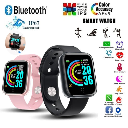 WYMECT D20 Smart Watch for Men Women | Bluetooth 5.0 Fitness Tracker with Sleep and Health Monitor