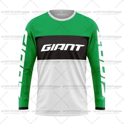 Giant Mountain Bike Jersey MTB Enduro off Road Shirt Downhill Sportswear Motorcycle T-shirt Long Sleeve Riding T-shirt