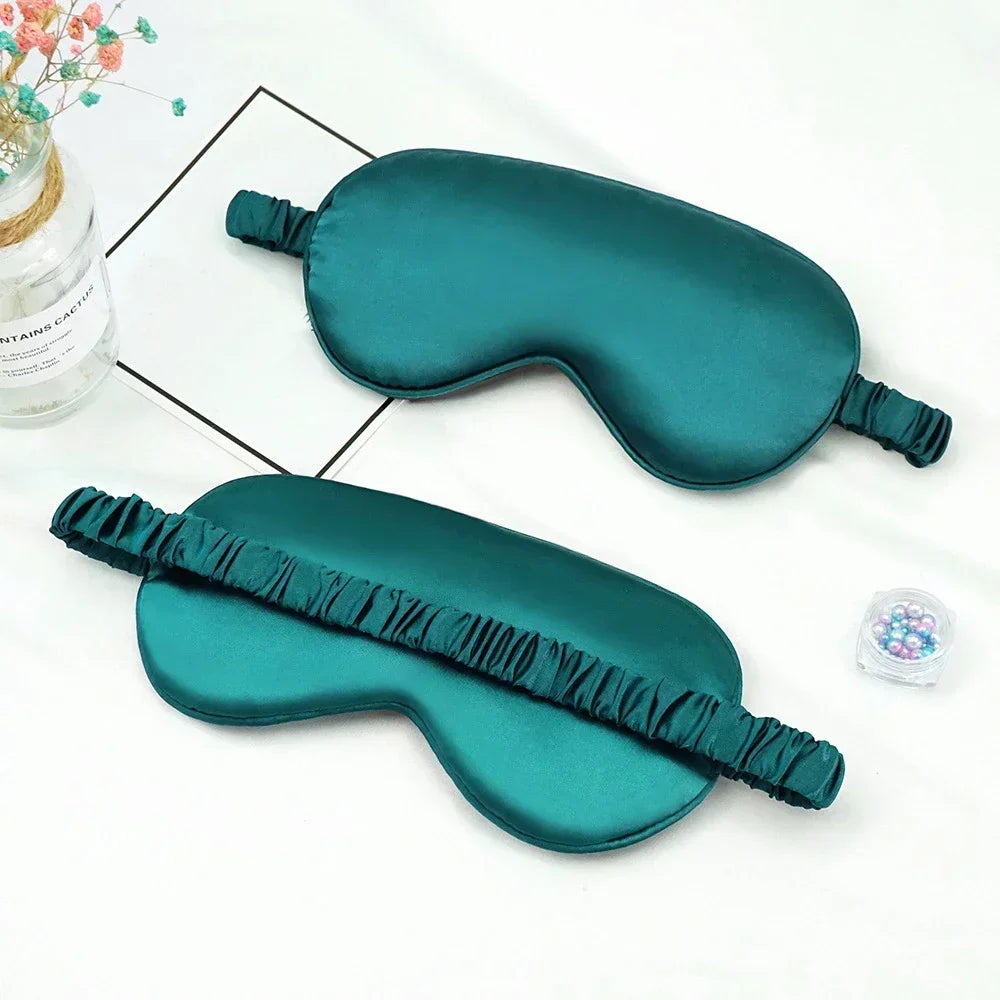 Silk Sleep Eye Mask for Women | Travel Blindfold with Light Blocking