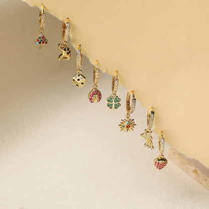 Sun Star Drop Earrings | 18K Gold Plated Meteorite Charm Jewelry