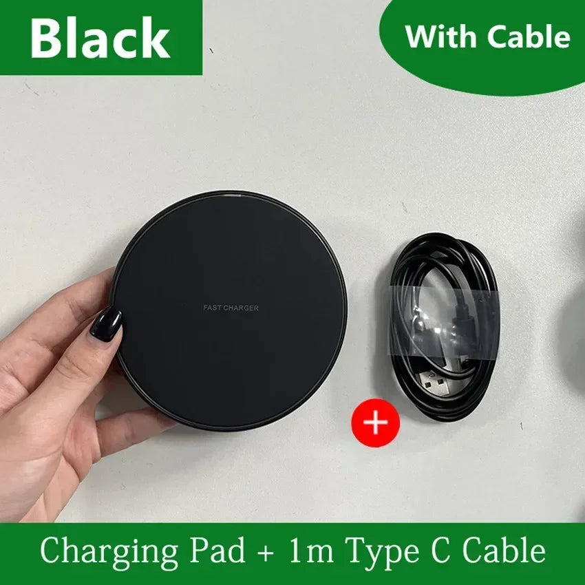 Wireless Charger Pad Stand | Fast 30W Qi Charger for iPhone Samsung Xiaomi