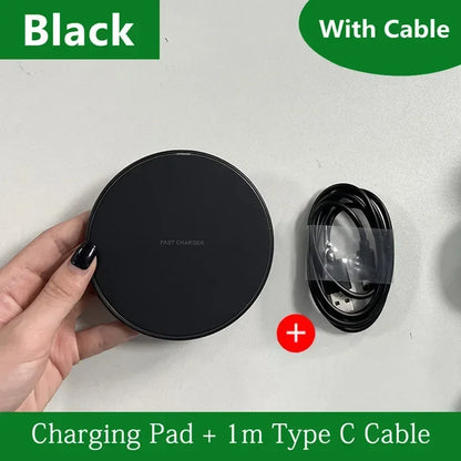Wireless Charger Pad Stand | Fast 30W Qi Charger for iPhone Samsung Xiaomi