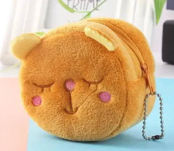 Cute Coin Purse with Keychain | Small Zipper Wallet for Change and Lipstick