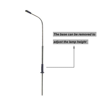 HO Scale Street Lamp Post Warm White 1:87 Model Railway Lighting | 10 Pack Diorama Accessory