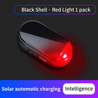 Solar Powered Car Warning Flashing Light | Universal Simulation Anti-Theft LED Decorative Light
