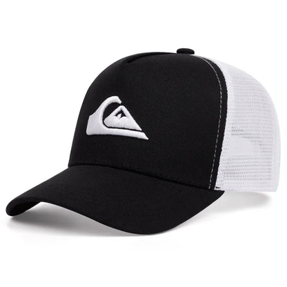 Triangle Surfing Embroidered Mesh Baseball Cap | Summer Breathable Hip Hop Trucker Hat