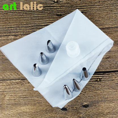Silicone Piping Bag Set with 6 Nozzles | DIY Cake Decorating Kit