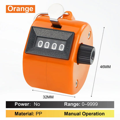 Manual Counter Mechanical Tally Handheld Rotary Clicker Counter | Resettable People Counting Tool