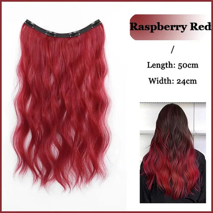 Synthetic Long Straight Clip In Hair Extension | 4 Clips Hidden Hair Piece Wig