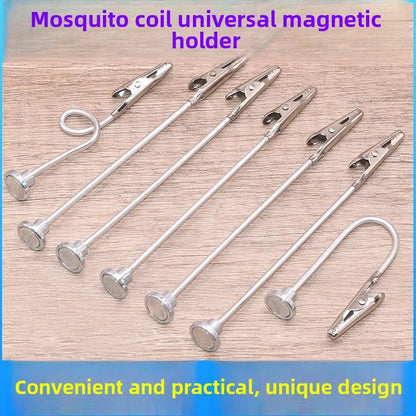 Magnetic Mosquito Coil Clip | Universal Magnetic Suction Holder for Camping and Home
