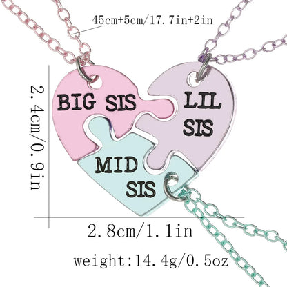Heart-shaped Best Friend Necklace Set | BFF Friendship Jewelry for Girls