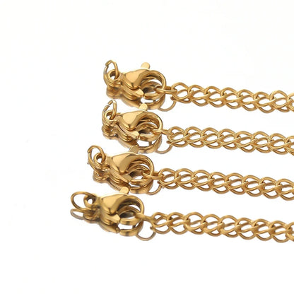 10pcs Stainless Steel Extension Chains with Lobster Clasps | DIY Jewelry Findings