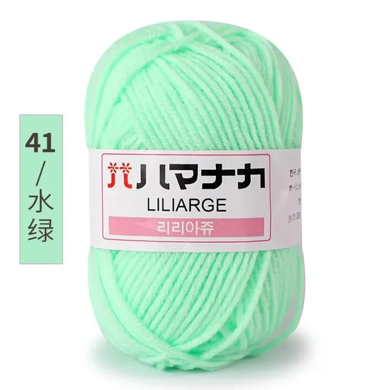 Milk Sweet Soft Cotton Baby Knitting Wool Yarn Thick Yarn Fiber Velvet Yarn Hand Knitting Wool Crochet Yarn for DIY Sweater