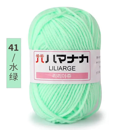 Milk Sweet Soft Cotton Baby Knitting Wool Yarn Thick Yarn Fiber Velvet Yarn Hand Knitting Wool Crochet Yarn for DIY Sweater