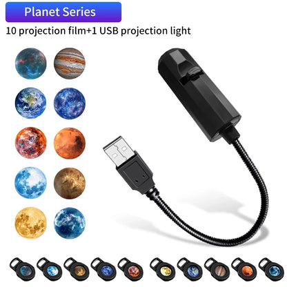 USB Plug Projection Lamp | Planet Halloween Christmas Theme Ceiling Decoration