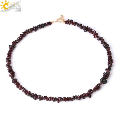 Natural Chip Stone Choker Necklace | Bohemia Crystal Bead Jewelry