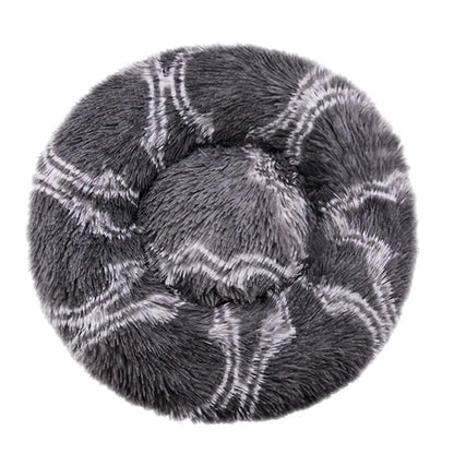 Round Plush Pet Bed for Large & Medium Dogs – Super Soft Cat Bed, Cozy Winter Warm Sleeping House