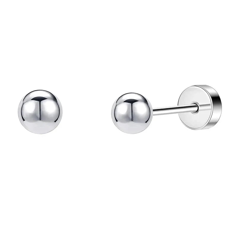 Stainless Steel Crystal Stud Earrings Set | Star Heart Butterfly Cartilage Tragus Helix Piercing Jewelry