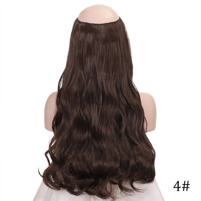 Fish line hair extension piece | 40cm 50cm 60cm straight and curly daily wear for women