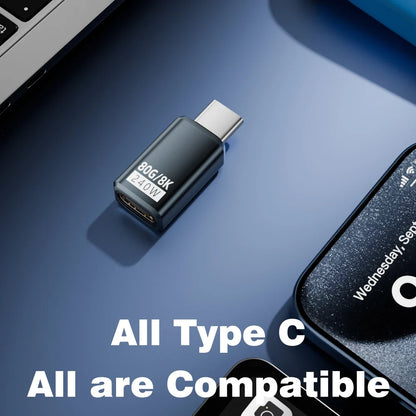 USB4 V2 90 Degree USB-C Angle Adapter | 80Gbps Thunderbolt 5/4/3 Elbow Connector