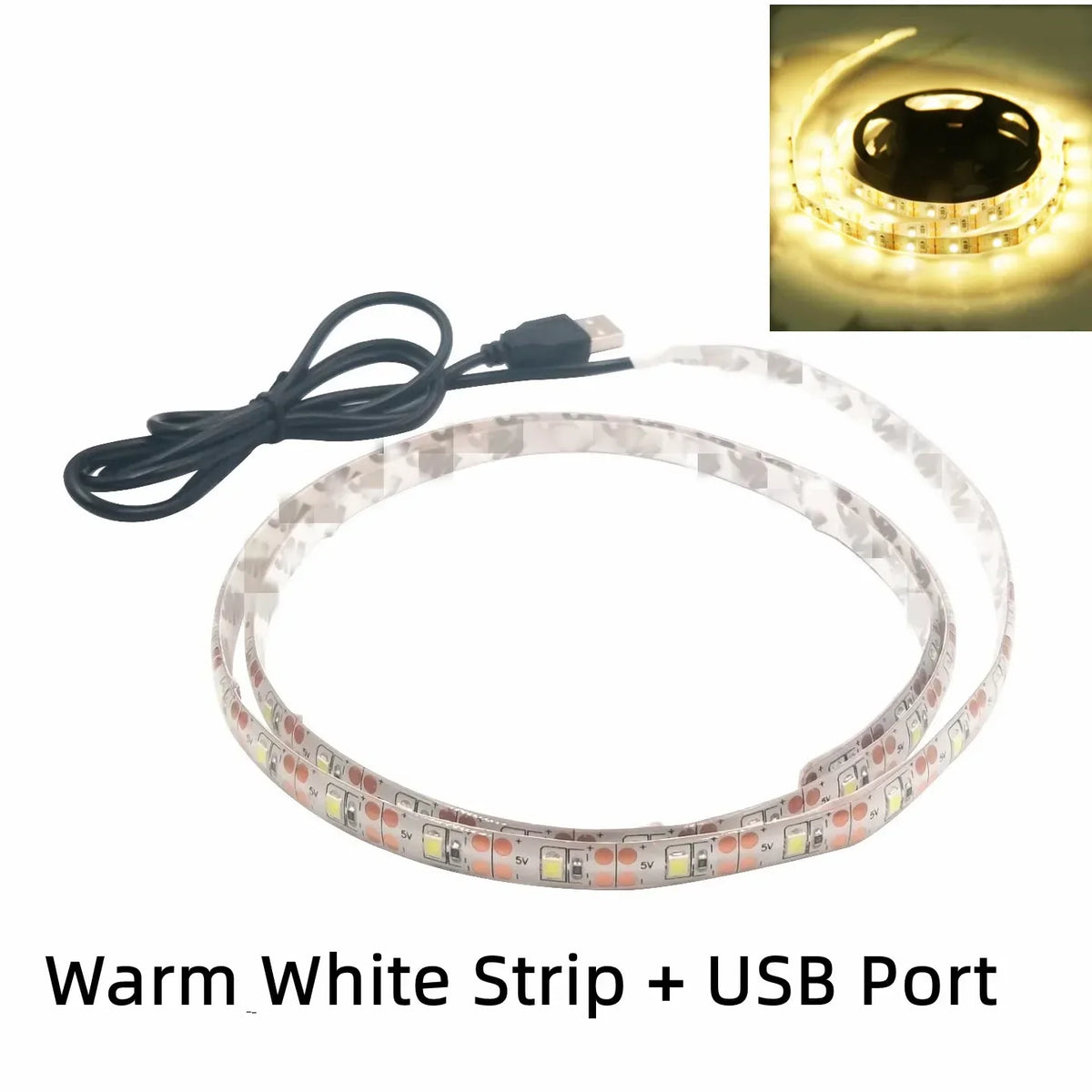 5V USB LED Strip Lights | Flexible Home TV Background Lighting