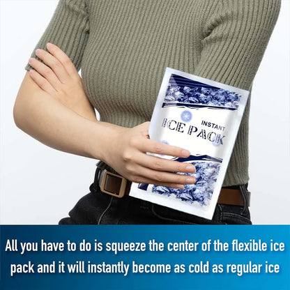 Instant Cold Pack Disposable Ice Packs for Injuries Swelling Inflammation | First Aid Kit Essential