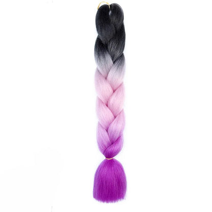 Synthetic 24Inch Jumbo Braids Extensions | Long Yaki Straight Braiding Hair Afro Ombre Color Hair for Women