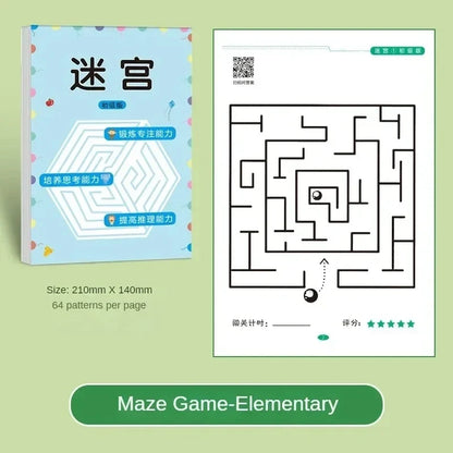 Kid's Maze Game Book | Educational Learning Toy for Concentration Training
