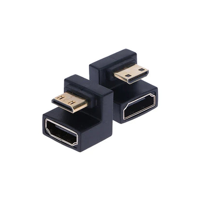 1PC HDMI-Compatible Adapter 360 Degree Angled U-shaped L Converter Mini HD Male to Female | HDMI Port Saver