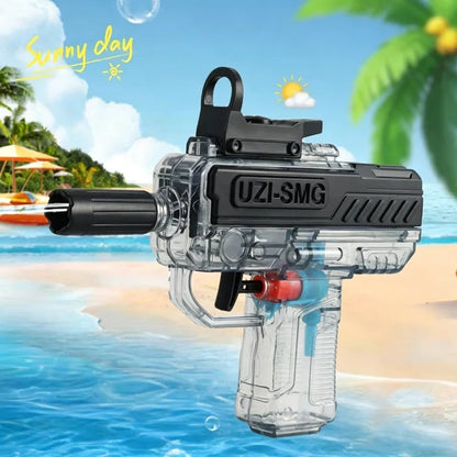 Water Gun Transparent Manual Squirt Gun Mini Water Blaster Summer Outdoor Pool Beach Party Toy for Kids Adults Birthday Gift