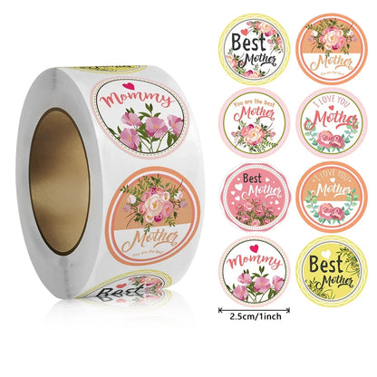 Happy Mother's Day Gift Stickers | Sweet Floral Envelope Seals for Gift Wrapping