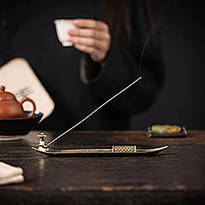 Traditional Japanese Incense Holder Old Men Fishing Boat Design | Aromatherapy Ornament for Home Decor