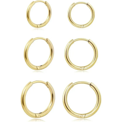 316L Stainless Steel Huggie Hoop Earrings | Hypoallergenic Cartilage Piercing Jewelry for Men and Women